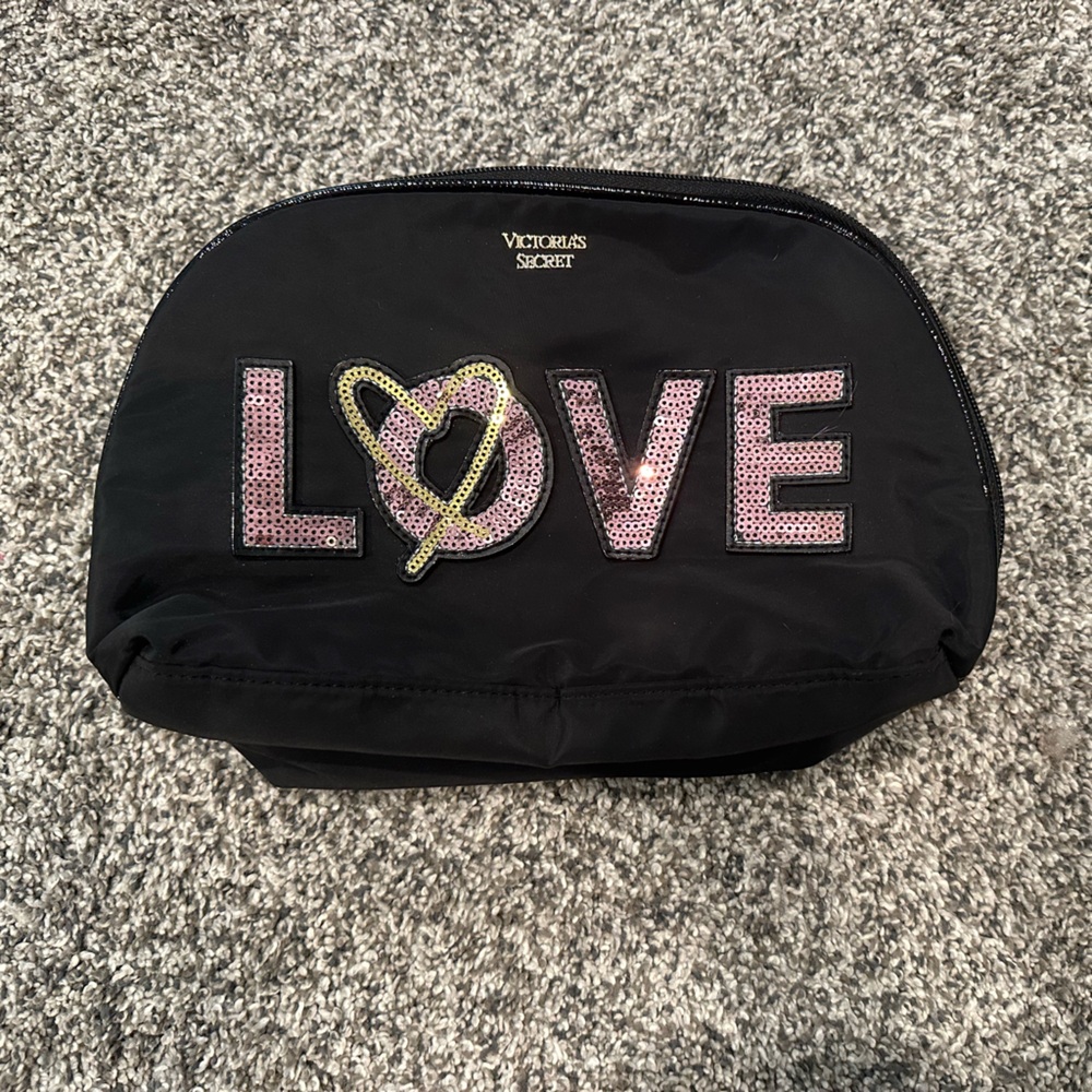 Victoria's Secret Black LOVE Pouch